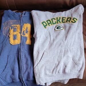 Reebok Gray Packers Hoodie And Baileys Pt. Hoodie Boys Size 8